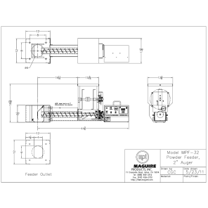 MPF-32 Powder Feeder, 2" Auger Drawing thumbnail