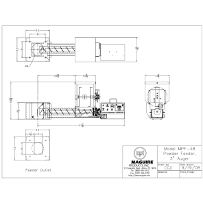 MPF-48 Powder Feeder, 3" Auger Drawing thumbnail